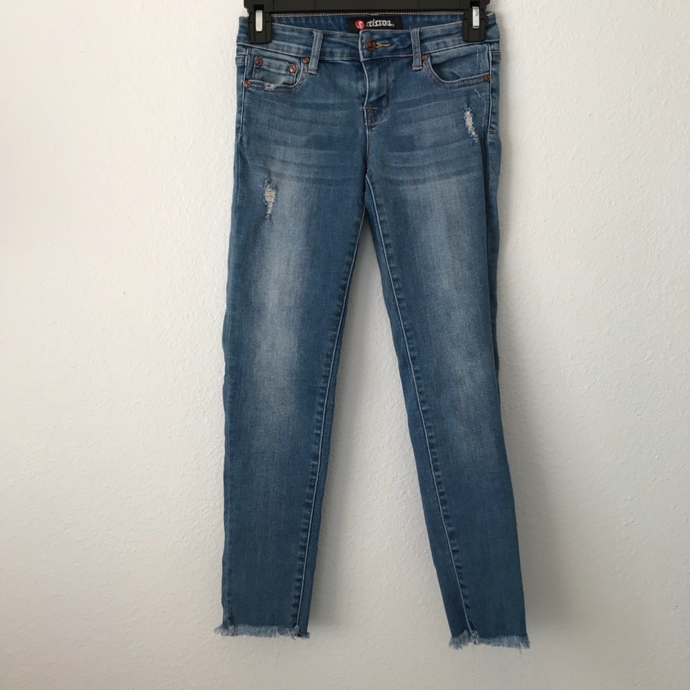 Slightly Distressed Skinny Jeans